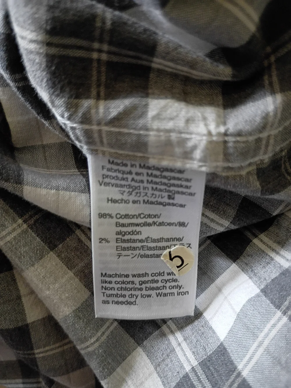 Gray Plaid Button-Down Men's Shirt.   J Crew